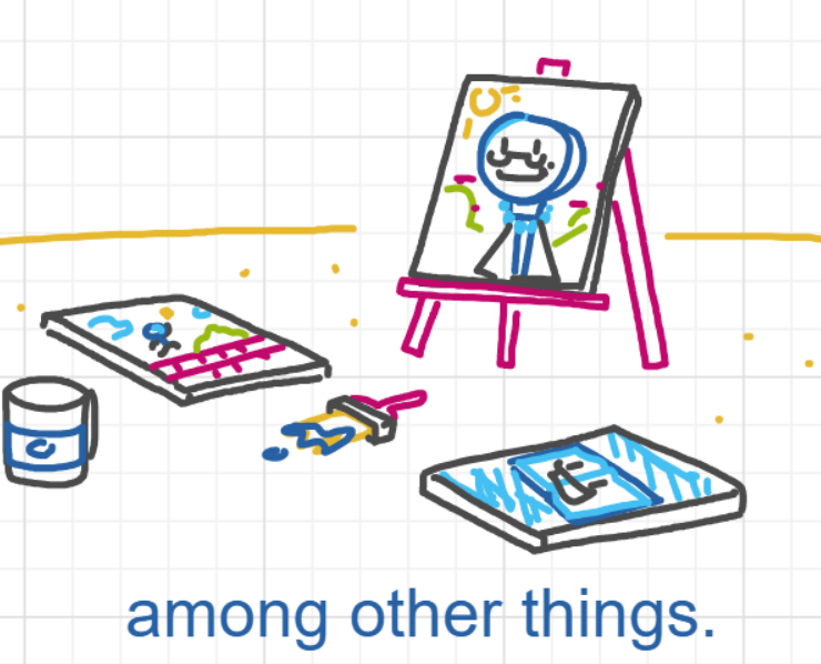 A panel from I've Been Everywhere, Man, episode nine of the Board Boards object show by Furretwalk/WalkingFurret.